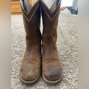 Ariat Tan Leather Cowboy Boots